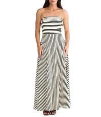 Brave + True Thandie Sleeveless Strapless Striped Maxi Dress