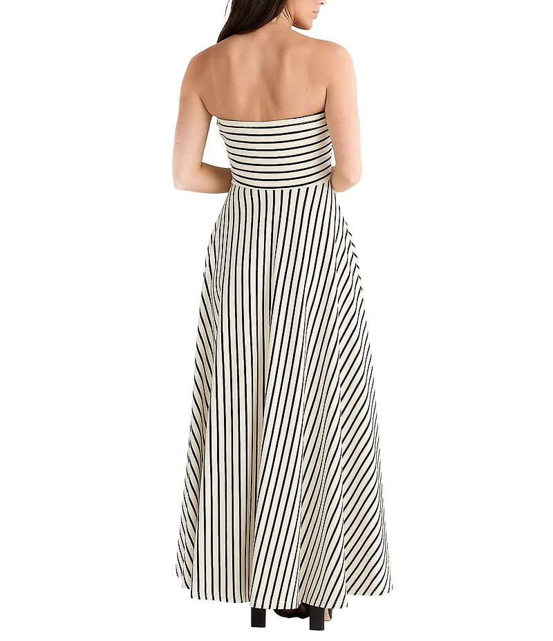 Brave + True Thandie Sleeveless Strapless Striped Maxi Dress
