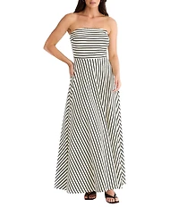 Brave + True Thandie Sleeveless Strapless Striped Maxi Dress
