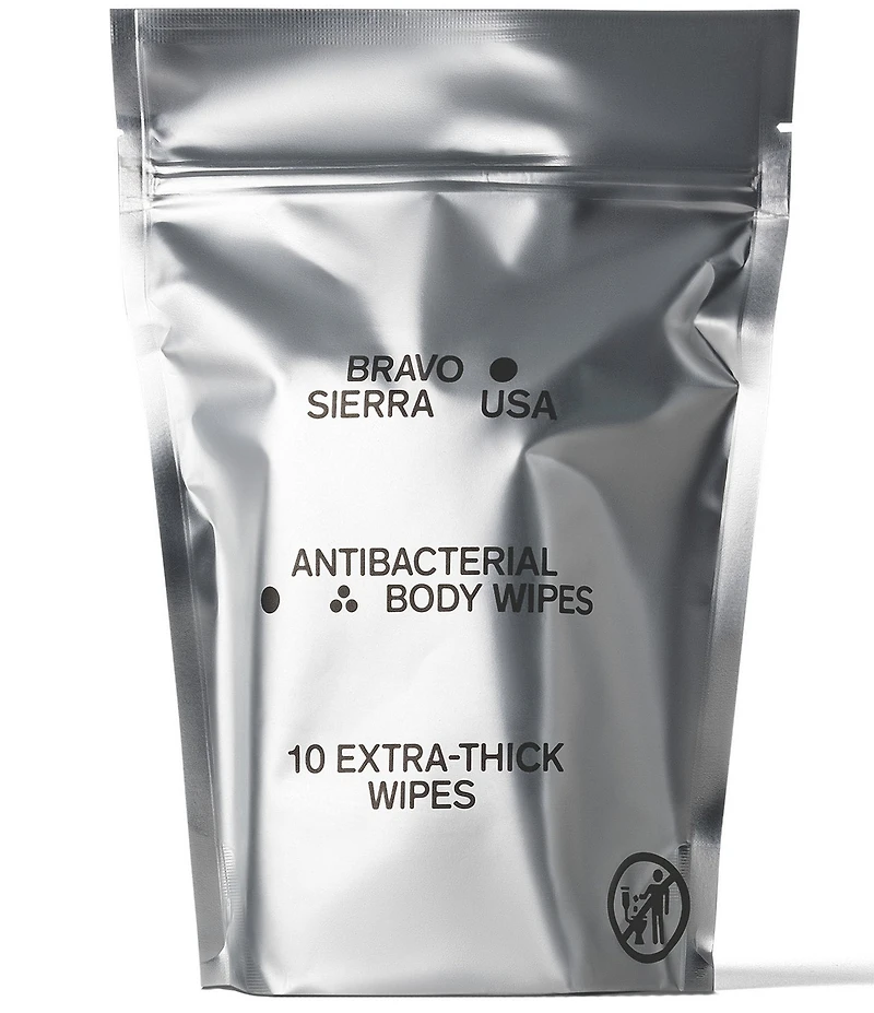 Bravo Sierra Body Antibacterial Wipes 10 Ct