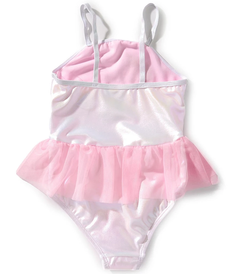 Breaking Waves Little Girls Sequin Unicorn & Tutu One-Piece Swimsuit