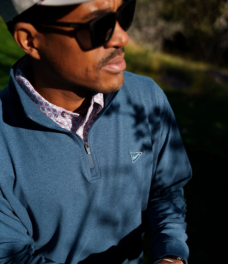 Breezy Long Sleeve Quarter Zip Gimme Pullover T-Shirt