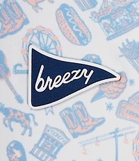 Breezy State Fair Printed Performance Short Sleeve Polo Shirt