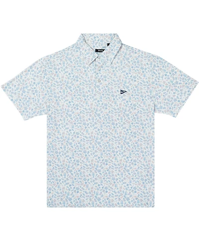 Breezy State Fair Printed Performance Short Sleeve Polo Shirt