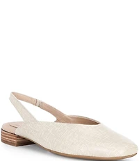 Brioso Alia Textured Leather Slingback Flats