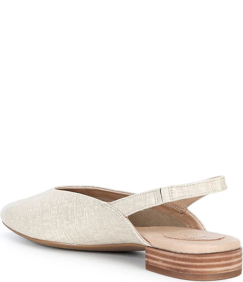 Brioso Alia Textured Leather Slingback Flats