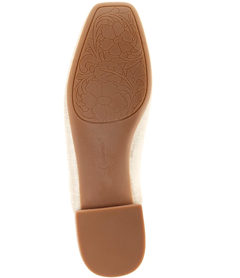 Brioso Alia Textured Leather Slingback Flats