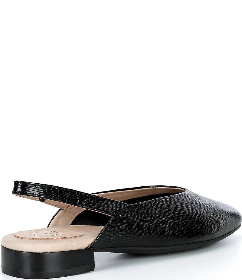 Brioso Alia Textured Leather Slingback Flats
