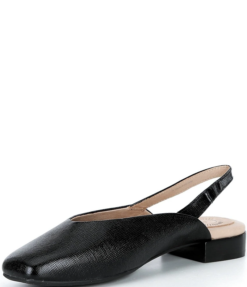 Brioso Alia Textured Leather Slingback Flats