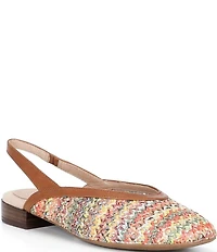 Brioso Alia Woven Fabric Slingback Flats