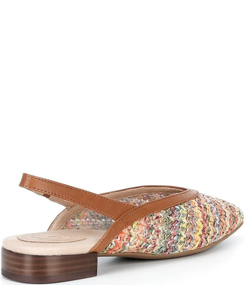 Brioso Alia Woven Fabric Slingback Flats
