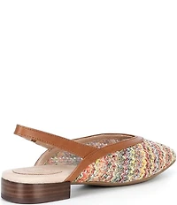 Brioso Alia Woven Fabric Slingback Flats