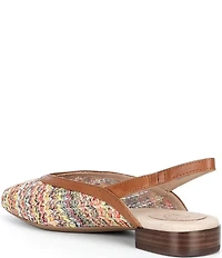 Brioso Alia Woven Fabric Slingback Flats