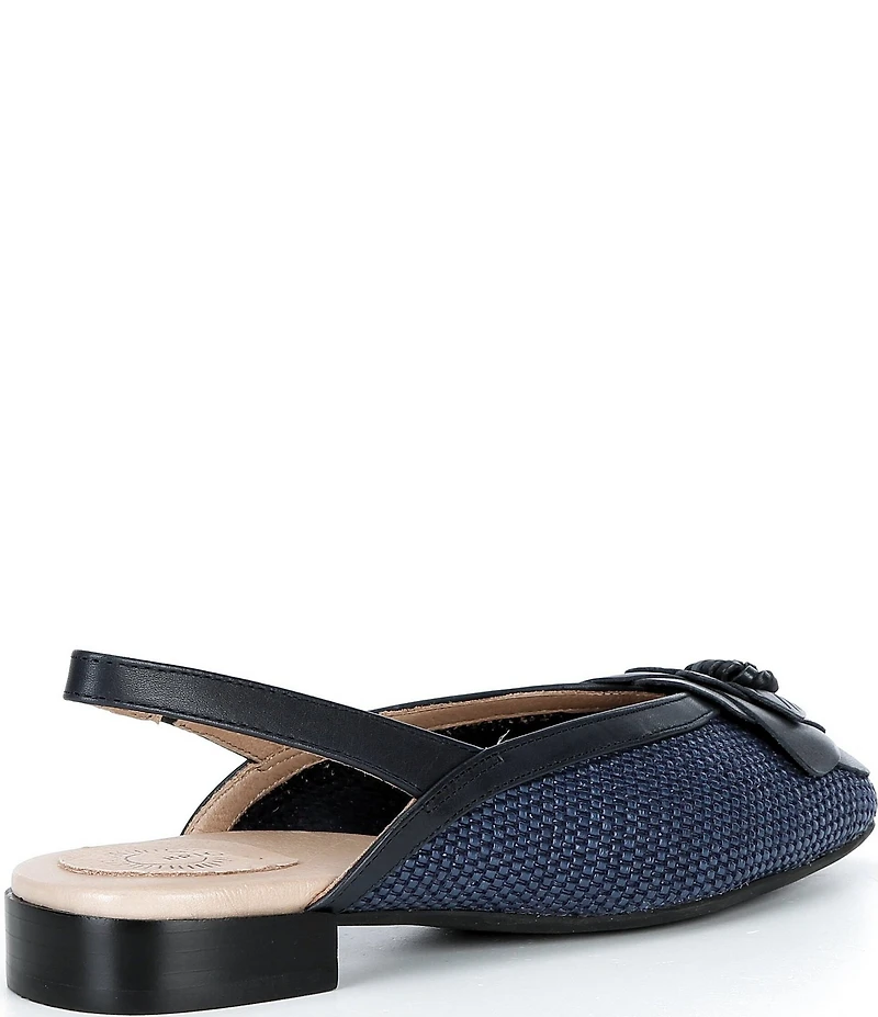 Brioso Alma Raffia Flower Slingback Flats