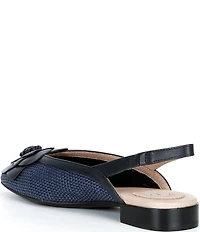 Brioso Alma Raffia Flower Slingback Flats