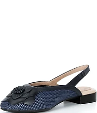 Brioso Alma Raffia Flower Slingback Flats