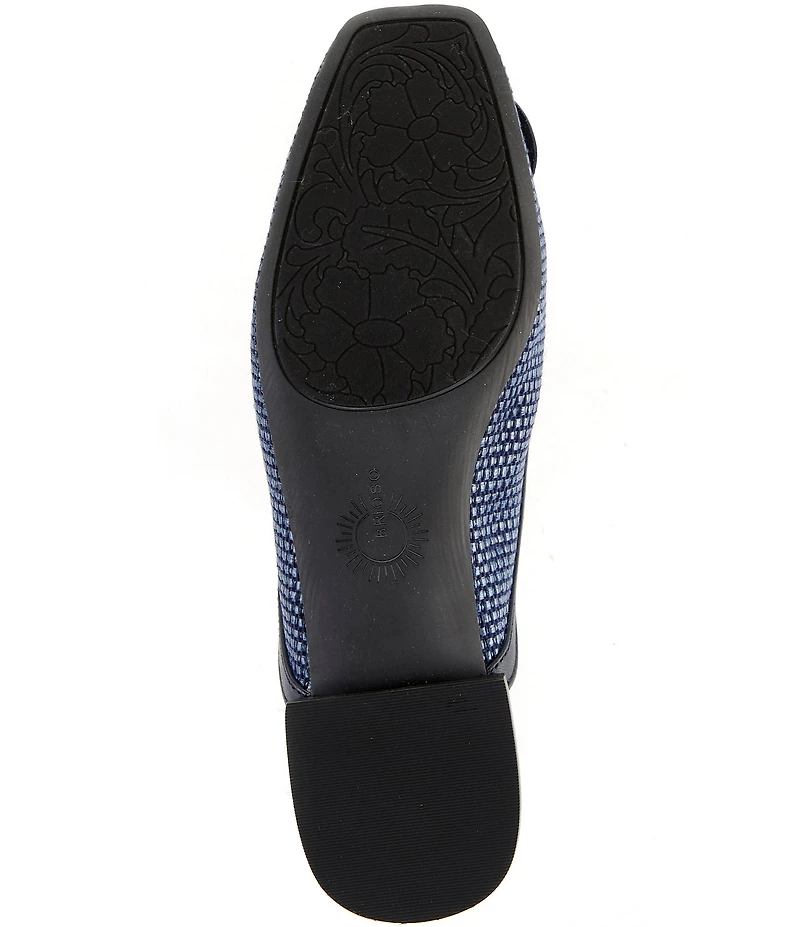 Brioso Alma Raffia Flower Slingback Flats