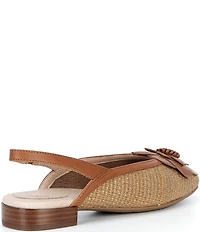Brioso Alma Raffia Flower Slingback Flats