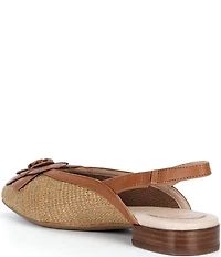 Brioso Alma Raffia Flower Slingback Flats