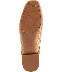 Brioso Alma Raffia Flower Slingback Flats