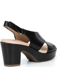 Brioso Bonnie Leather Xband Platform Sandals
