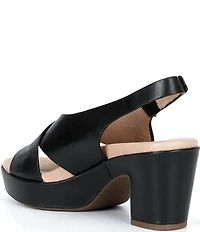 Brioso Bonnie Leather Xband Platform Sandals