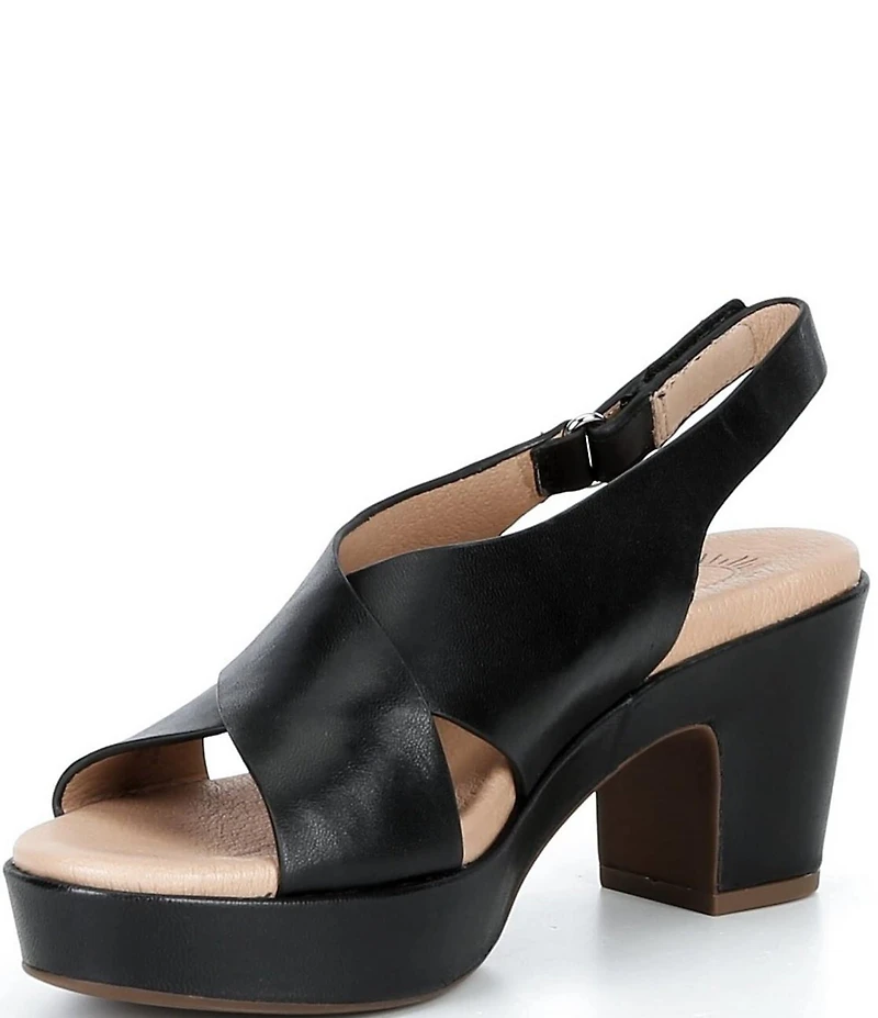 Brioso Bonnie Leather Xband Platform Sandals