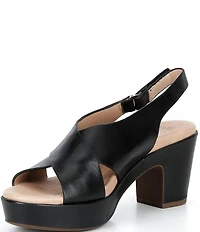Brioso Bonnie Leather Xband Platform Sandals