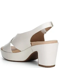Brioso Bonnie Leather Xband Platform Sandals