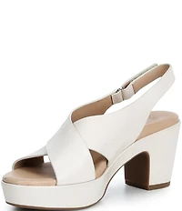 Brioso Bonnie Leather Xband Platform Sandals