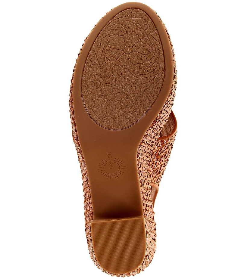 Brioso Bonnie Raffia Xband Platform Sandals