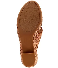 Brioso Bonnie Raffia Xband Platform Sandals