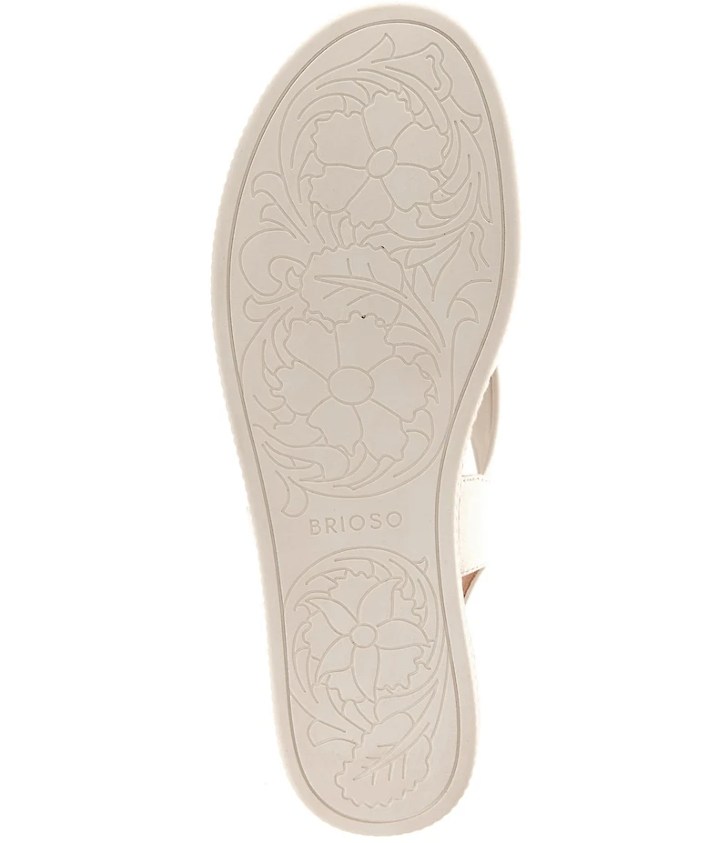 Brioso Chandler Knotted Leather Wedge Sandals