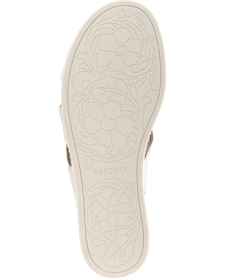 Brioso Chandler Knotted Metallic Leather Wedge Sandals