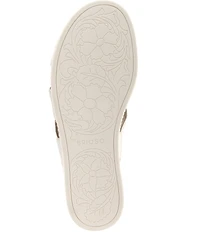 Brioso Chandler Knotted Metallic Leather Wedge Sandals