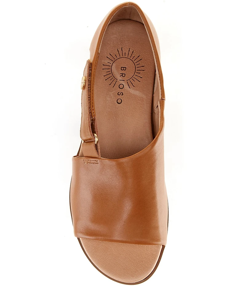 Brioso Dara Covered Dorsay Leather Sandals