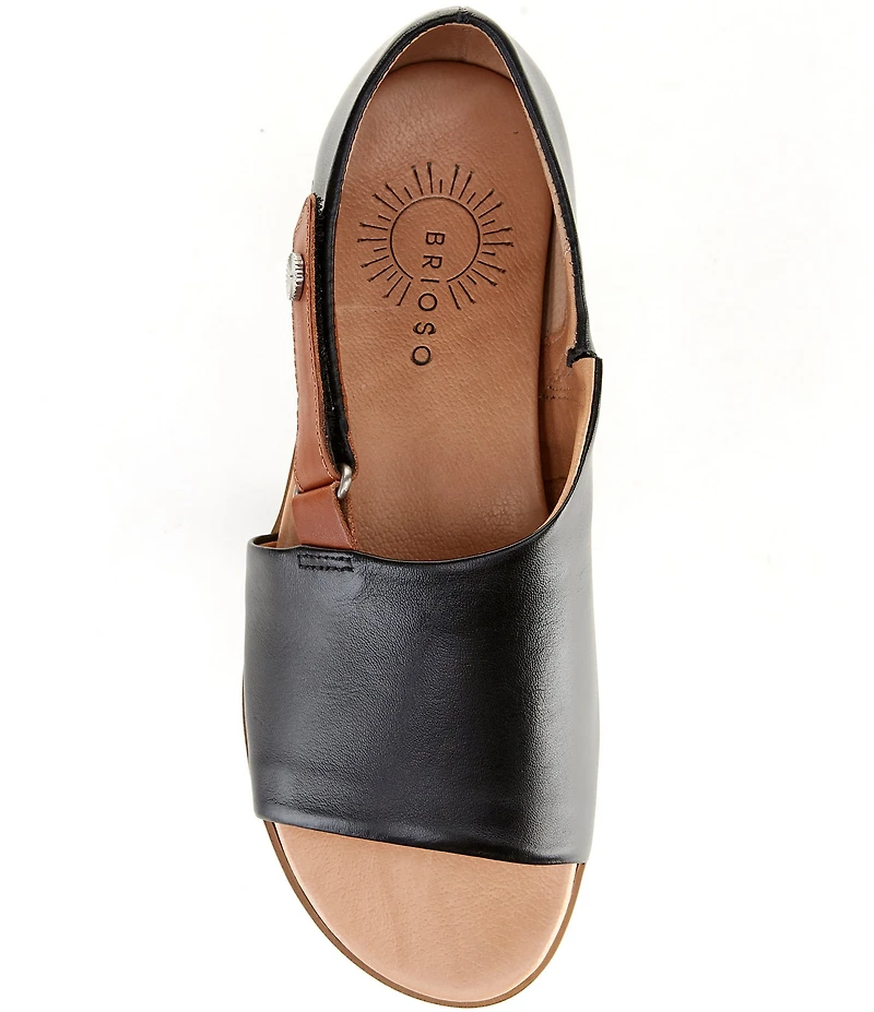 Brioso Dara Covered Dorsay Leather Sandals