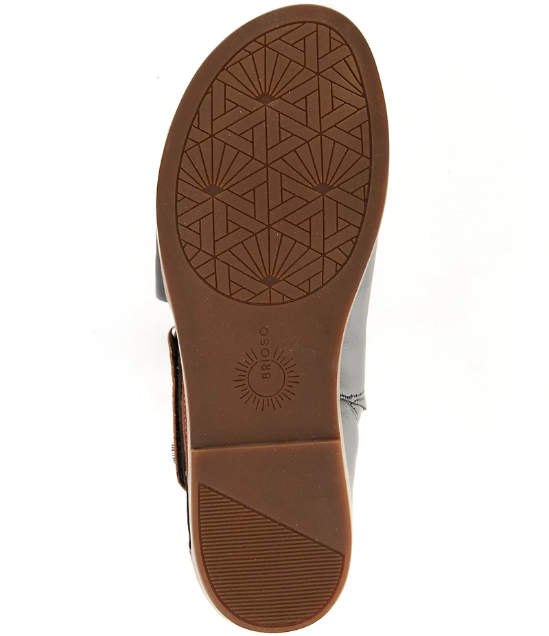 Brioso Dara Covered Dorsay Leather Sandals