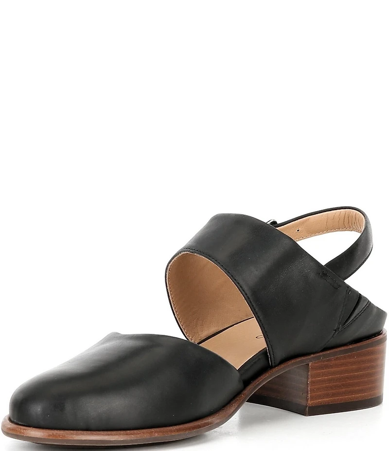 Brioso Ellory Two Piece Leather Slingback Pumps