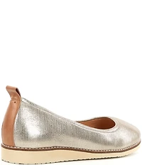 Brioso Emmaline Leather Wedge Ballet Flats