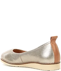 Brioso Emmaline Leather Wedge Ballet Flats
