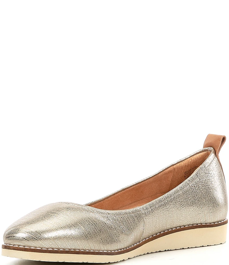 Brioso Emmaline Leather Wedge Ballet Flats