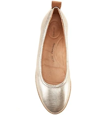 Brioso Emmaline Leather Wedge Ballet Flats