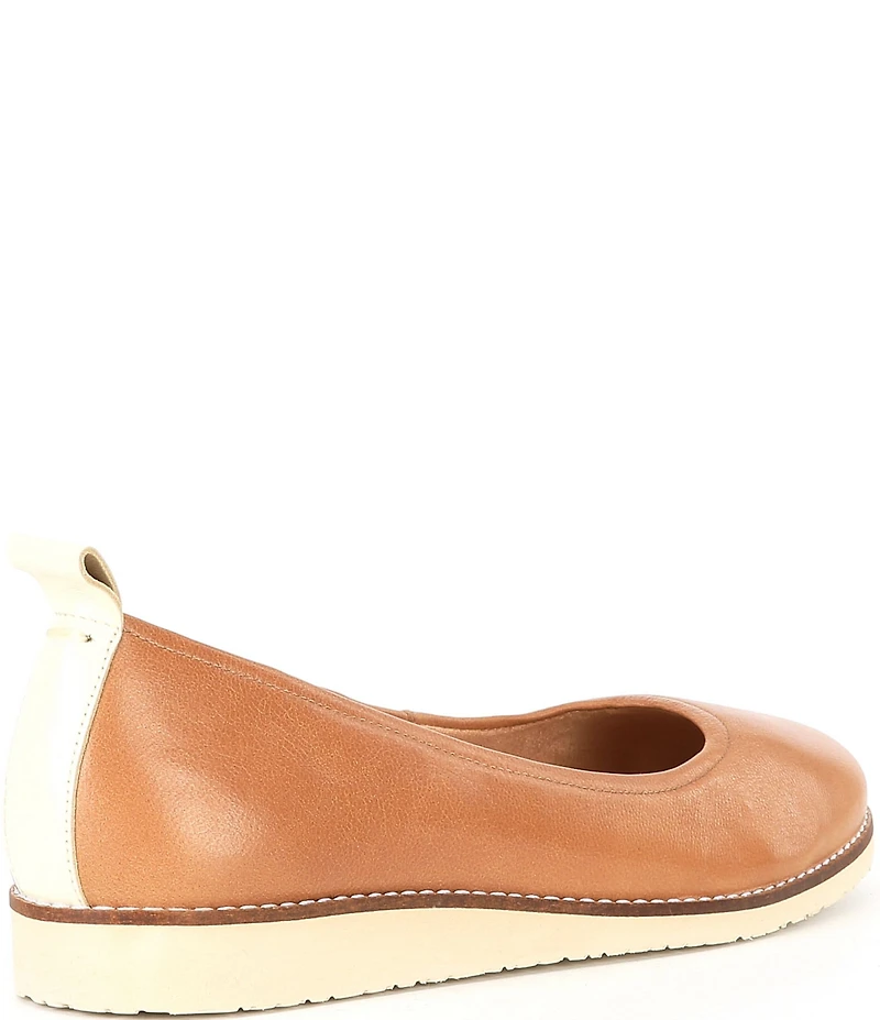 Brioso Emmaline Leather Wedge Ballet Flats
