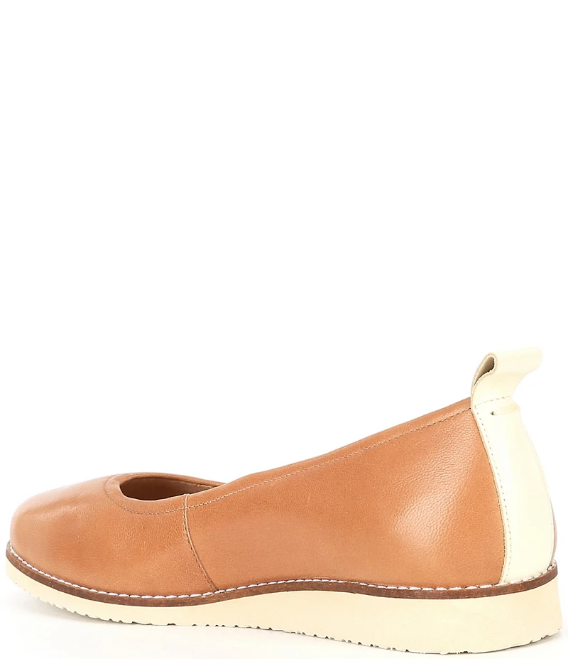 Brioso Emmaline Leather Wedge Ballet Flats