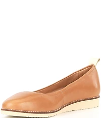 Brioso Emmaline Leather Wedge Ballet Flats