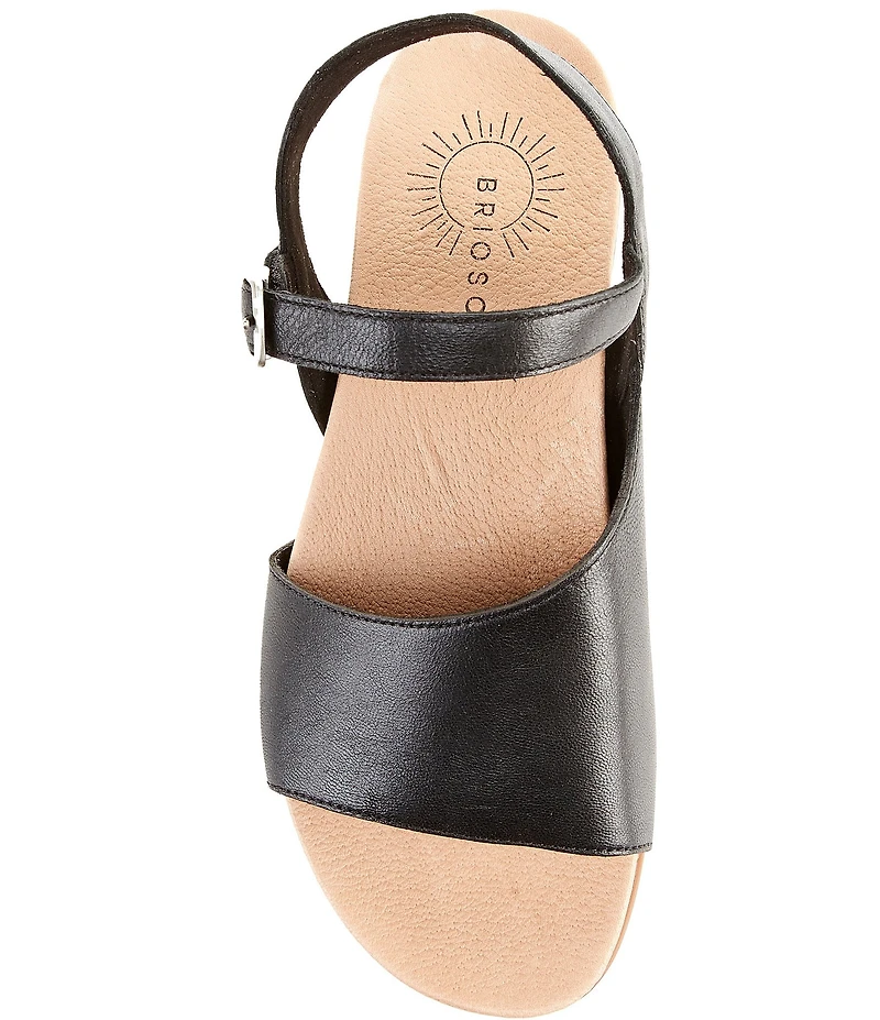 Brioso Fairby Leather Ankle Strap Sandals