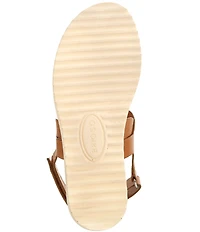 Brioso Francine Braided Leather Wedge Sandals