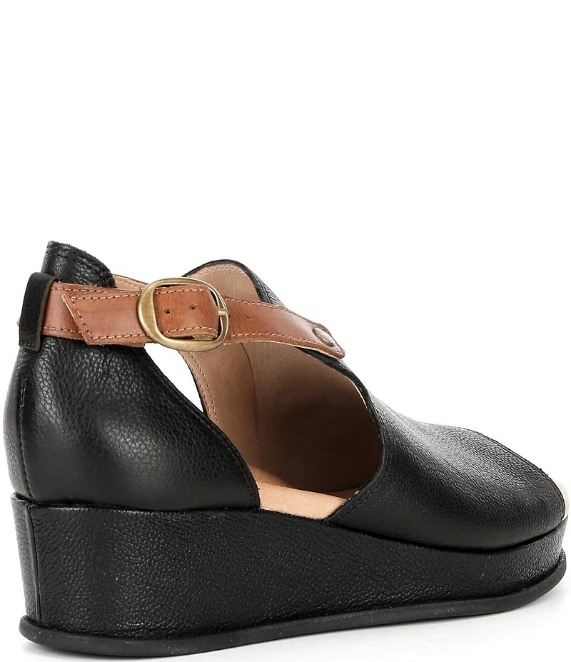 Brioso Lina Leather Closed Back Wedge Shooties