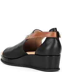 Brioso Lina Leather Closed Back Wedge Shooties